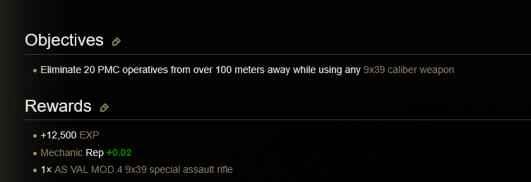 HyperiousZ's tweet photo. @nikgeneburn why does the quest to unlock ASVAL MOD4 have such crazy requirements? why does it have to be 100m with a caliber that sucks at sniping?? https://t.co/QMXR1HEU1r