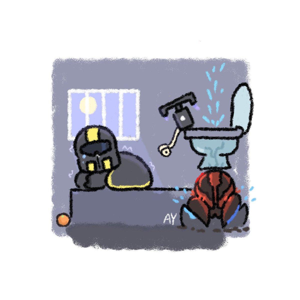 #helldivers2art #Helldivers2
Escape!⚠️

What should I call this little guy in English? - Mini Helldiver?🤔