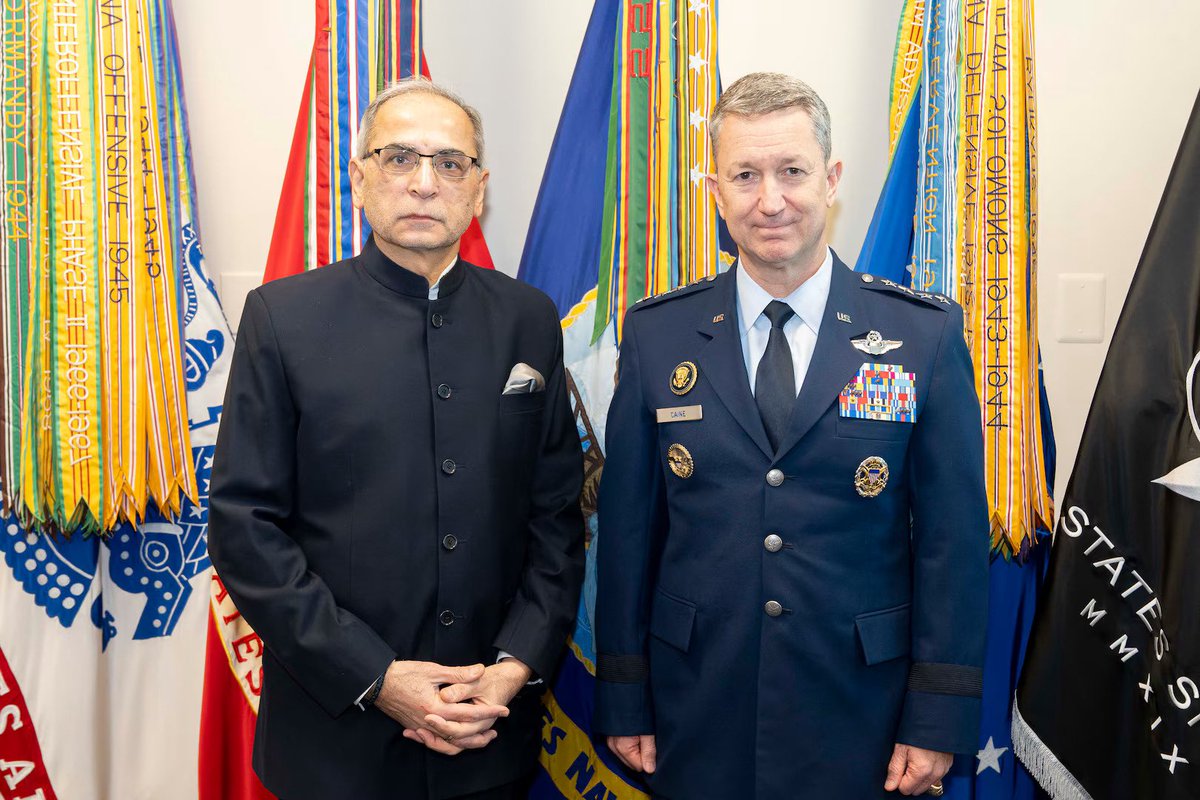 Had a pleasant meeting with General Dan Caine, Chairman of the Joint Chiefs of Staff.  We had an engaging conversation about our bilateral defence cooperation and regional issues of mutual interest.