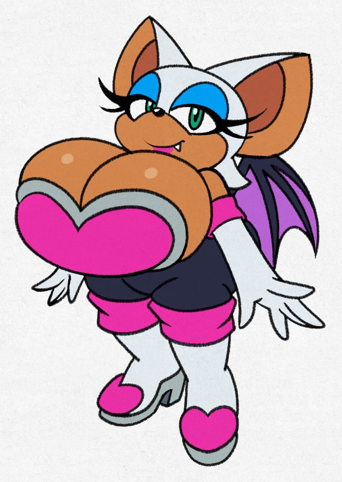 Artists on Twitter be like "I drew Rouge the bat with her Sonic Adventure 2 proportions" and it's just