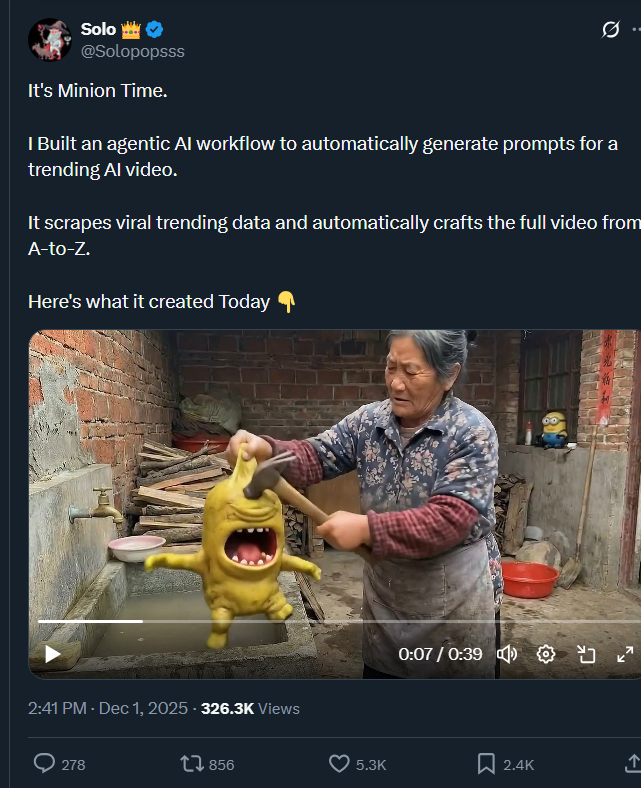 "AI is a real important tool, it gives creative people who cant draw a chance to create something"
And then the height of creativity is some asian lady cooking random franchise mascots