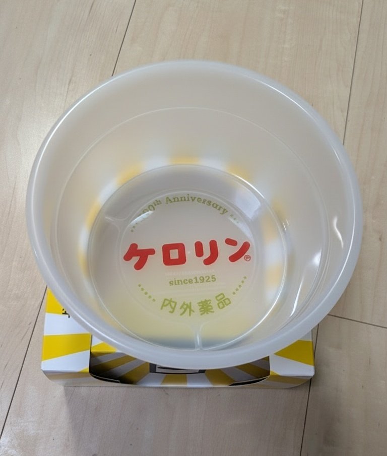 ケロリン桶　希少な白色 ケロリンの白い風呂桶が届いた♨️ 鹿教湯温泉行った時に売ってて気に