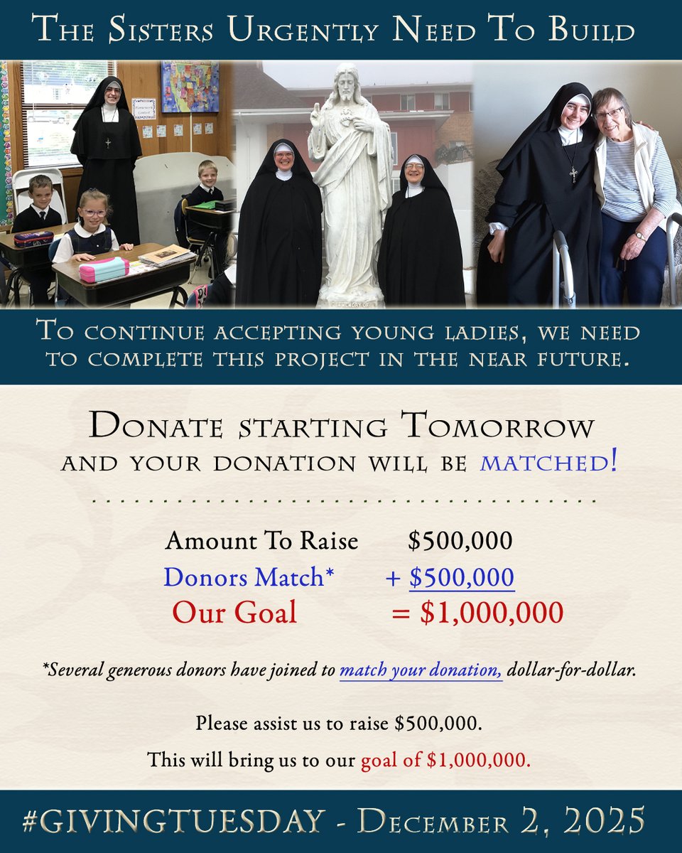 Giving Tuesday - The Sisters Urgently Need To Build

daughtersofmary.net/building/