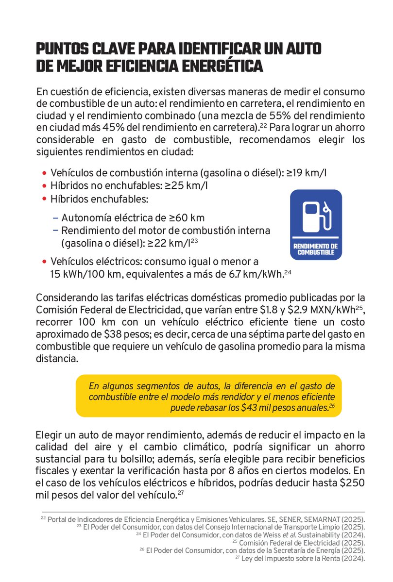 elpoderdelc's tweet image. 🛻⚡Promover autos eficientes y eléctricos debe ser parte de una estrategia de salud pública, porque reduce emisiones que contribuyen a miles de muertes prematuras por enfermedades respiratorias.
Checa cómo identificar la eficiencia energética de un auto.
guiaparaunautoseguro.org