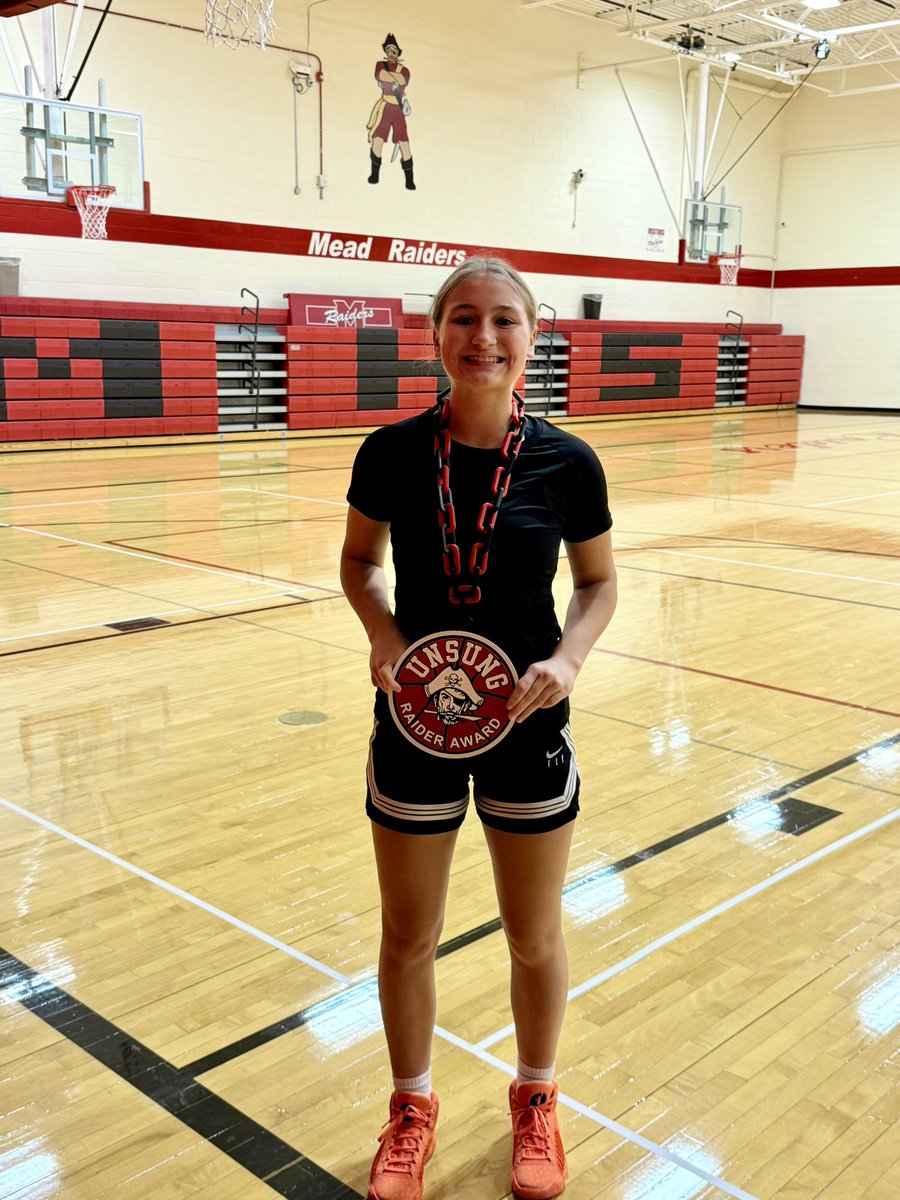 MeadLadyRaiders's tweet photo. Week 2(last weeks) UNSUNG RAIDER AWARD Winner is  #12 Ella   

The “Unsung Raider Award” winner is voted on by her teammates. It recognizes an individuals who make a significant positive impact on our Team without seeking recognition. https://t.co/IrxN8ivfYD