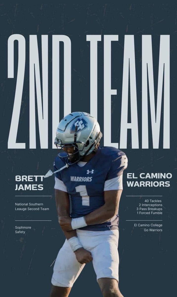 Blessed to be have achieved Back to Back All Conference Selections! All glory to God! <a href="/DBCoachMac/">Coach McClellan (Mac)</a> <a href="/matt_kirk1/">matt kirk</a> <a href="/CoachP_Elco/">Coach Parnell</a> <a href="/FBWarriorsECC/">ECC Football</a>