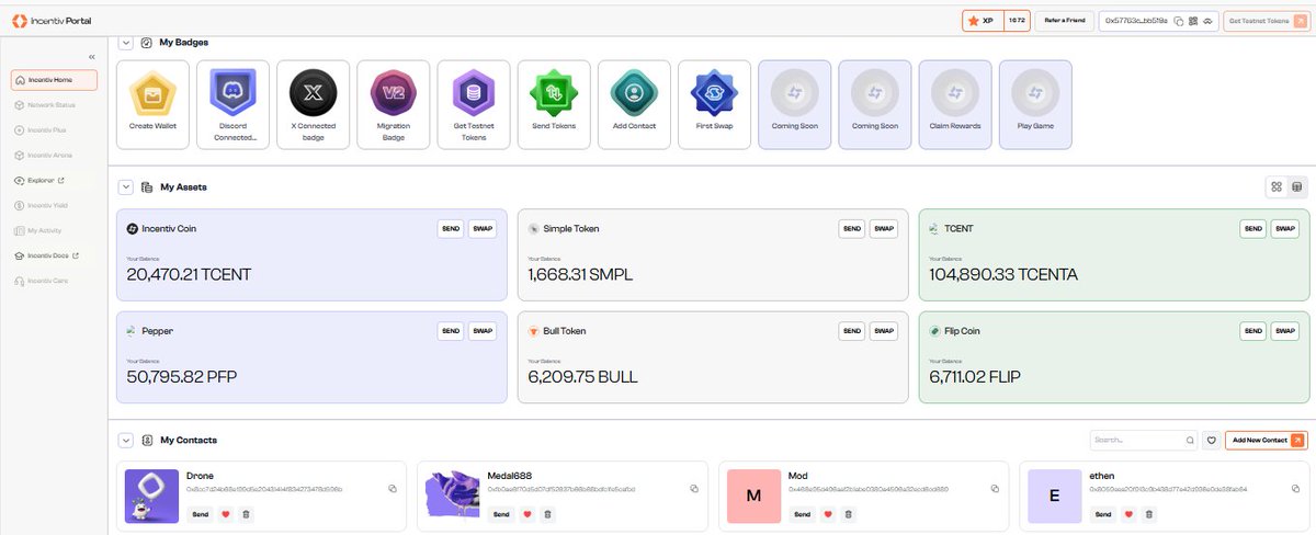folow86's tweet photo. Contacts on @Incentiv_net  are really convenient.
You want to copy the address, or perform an action to send tokens to your friends on the contact list. You can complete it with one click.
I often interact with my friends by sending tokens to create TX
#INCE #TCENT https://t.co/5oeiuXTQvZ