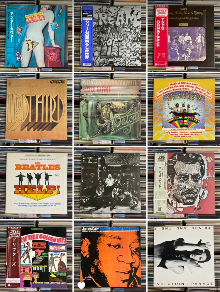 ジャズのレコードが300枚、ロックのレコードが300枚、合計600枚入荷