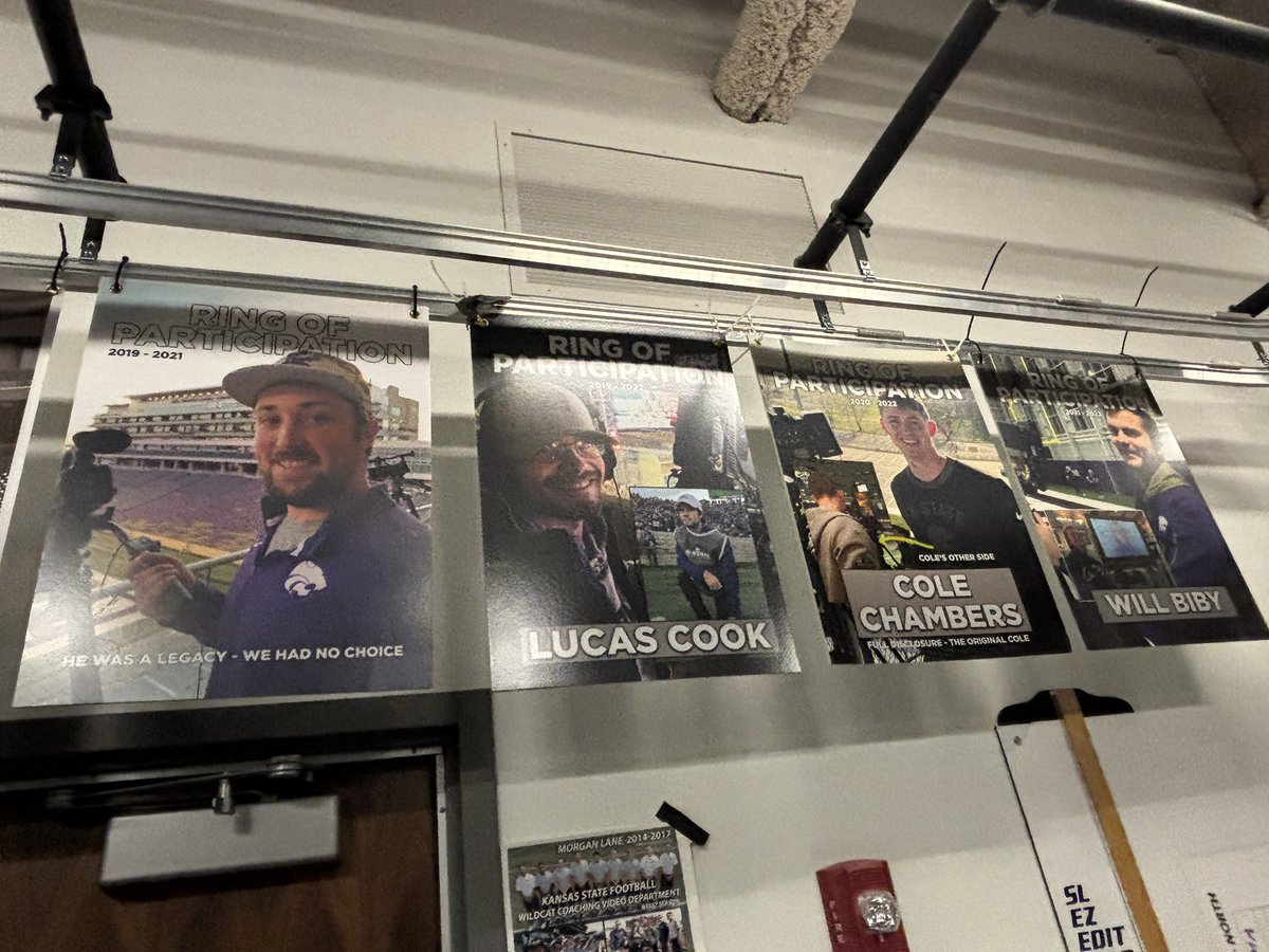 Excited to announce the most recent inductees into the RING OF PARTICIPATION. Like the #KStateFB  Ring of Honor but kinda not. The 6 are added to a great collection of committed former student assistants.  #EMAW