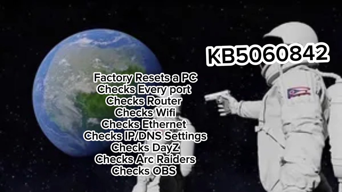 LukeLight21's tweet image. I finally might of Found the Reason to my Disconnection issues for the past few weeks

Turns out theres a Windows Update that came out in November more exactly (KB5060842) which Affected Dynamic Host Configuration Protocol causing disconnections after boot up 20-50 seconds in and…