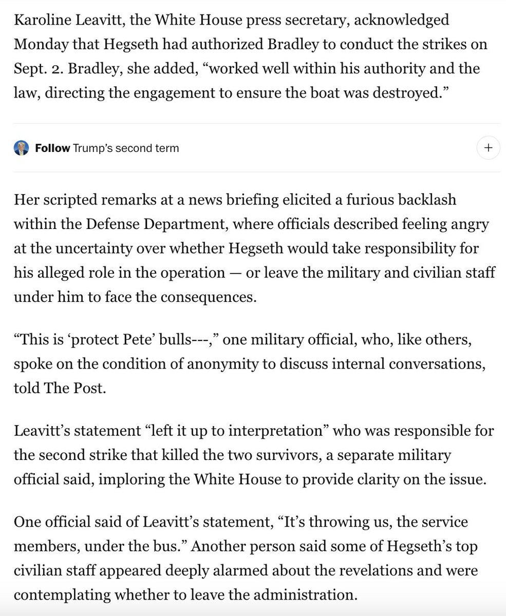 samstein's tweet image. Major fissures erupting within DOD it appears over this second tap strike and the WH&apos;s effort to shield @PeteHegseth from the backlash