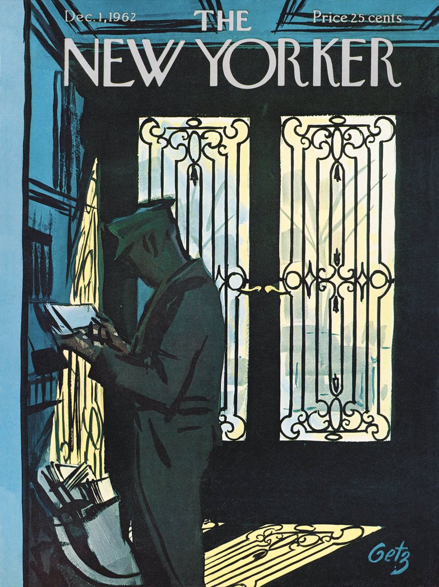 jeryzner's tweet photo. #Inners #Maddow #LastWord
#December1st #HelloDecember 🌲🌲❄️❄️🍸🍸🍸
Good Evening Everyone-welcome December ! 🍸❄️🌲⛄️
Early Art Break
Arthur Getz-“December 1, 1962-New Yorker Cover”
Condé Nast Archives
Postman delivering mail in apt building https://t.co/9he3oLXRyb
