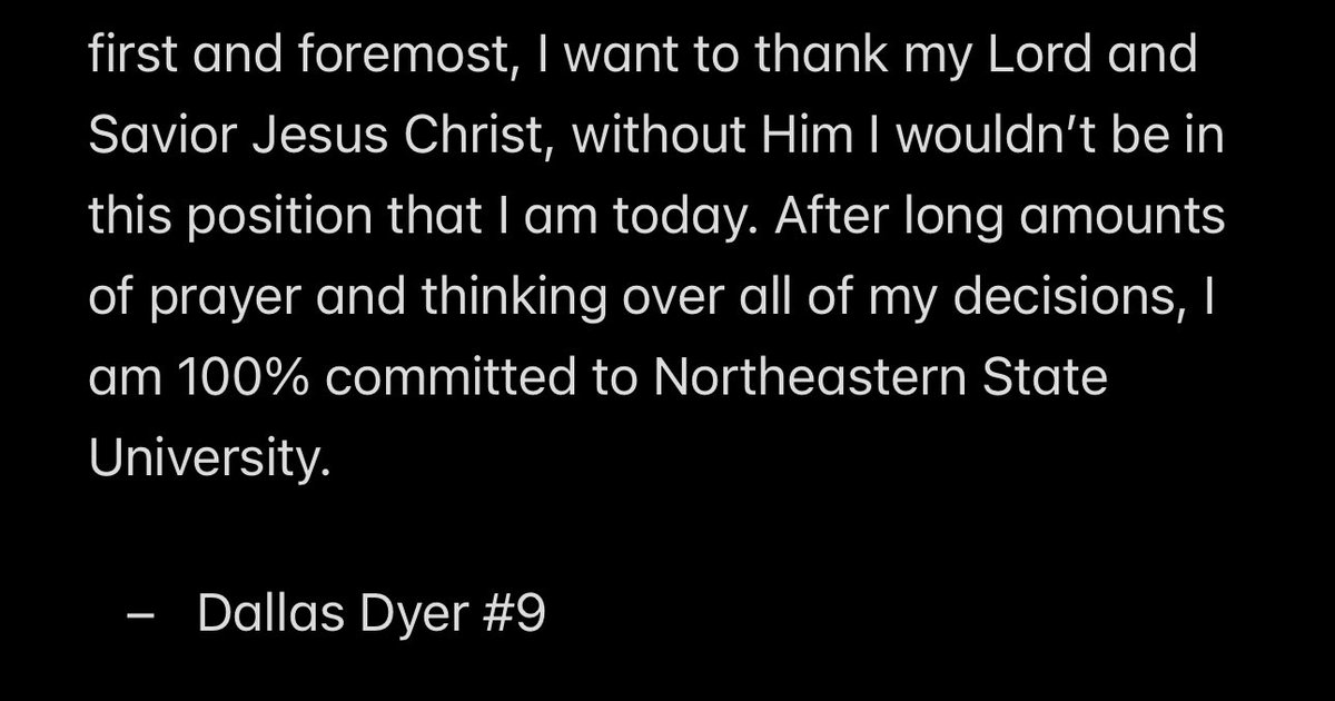 1000% COMMITTED <a href="/NSU_Football/">Northeastern State Football</a> 
<a href="/CoachChev6/">Darrin Chiaverini</a> <a href="/chev06_/">Curtis Chiaverini</a> <a href="/jarekbroussard1/">Jarek Broussard</a> 
#Commit2TheQuah #HawksRise