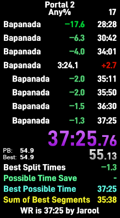 0.7 seconds off world record in portal 2 any% 😭