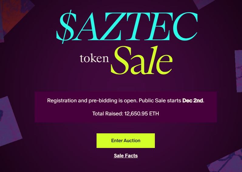 How much do you think <a href="/aztecnetwork/">Aztec</a>  will collect?

Now they have 12,650 ETH 

You can bet on it here👇

🔗 polymarket.com/event/aztec-pu… 

PS : Sale are proceeding slowly

#Polymarket #Aztec #CryptoNews #Crypto #BET