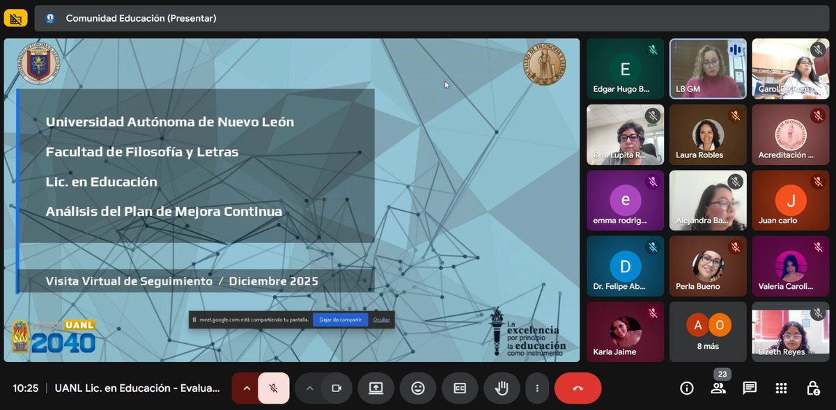 Hoy realizamos las actividades del seguimiento al plan de mejora continua del programa de Licenciatura en #Educación de la <a href="/uanl/">UANL</a> Gracias a la comunidad universitaria por su confianza en #CEPPE y al equipo evaluador por su valioso apoyo #Evaluación #Acreditación #UANL  #NuevoLeón