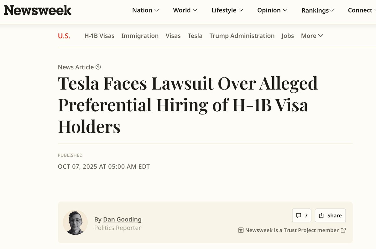 JobsNowPR's tweet image. Another lawsuit coming into big tech for discriminating against Americans for jobs in their own country, reserving jobs for H1Bs

First Apple, then Facebook, now Tesla

But why is this case being brought by private lawyers and not @CivilRights ?