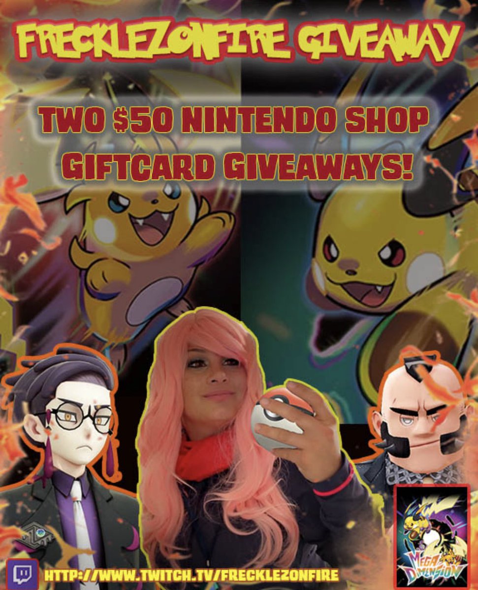 Frecklezonfire's tweet photo. FREE $50 GIFT CARD GIVEAWAYS -NINTENDO ESHOP-
this Sunday, December 7TH YOU CAN BE LUCKY-  JUST LIKE NUMBER 7 in winning A $50 NINTENDO E-SHOP GIFT CARD! 
-Follow me on twitch, like, retweet for your chance to win!! #Giveaway #twitch #PokemonLegendZA #fyp #follow #NintendoSwitch https://t.co/r6qxSHB545