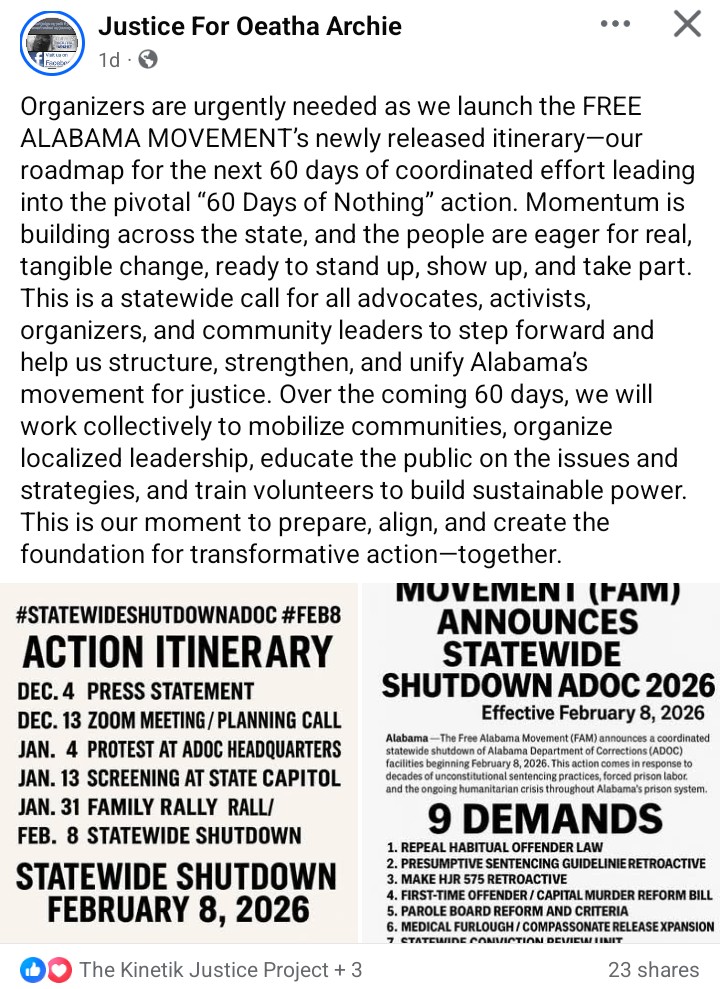 ALABAMA PRISONS ARE DEATH CAMPS tweet media