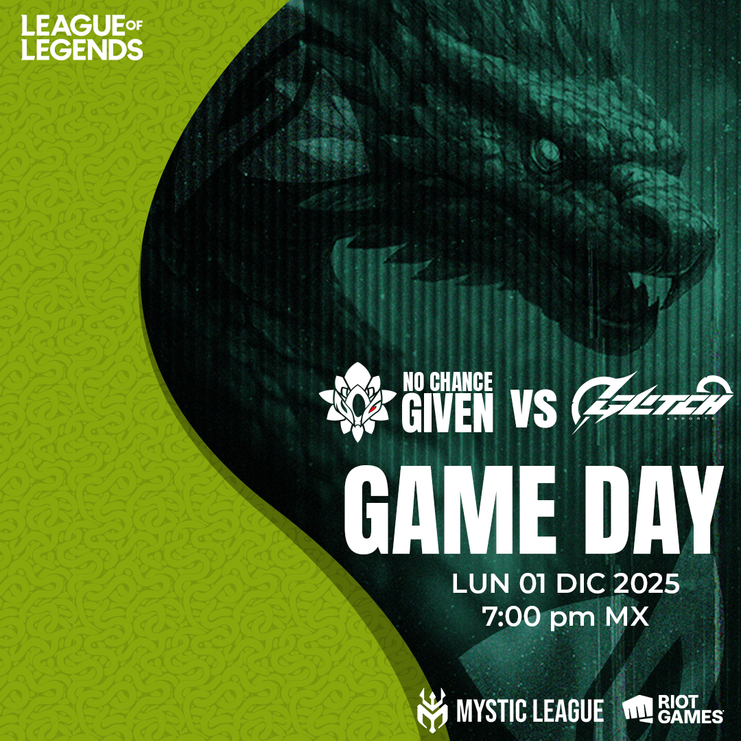 NCG vuelve a la Grieta con 6 victorias consecutivas y seguimos defendiendo el invicto 😤💥

Hoy nos enfrentamos a <a href="/GlitchEsports_1/">Glitch Esports Col</a> en la <a href="/MysticLatam/">Mystic League</a>. Vamos con todo para mantener la racha.

📺 Mira la transmisión en: twitch.tv/mysticleaguetv
🕒 ¡No te lo pierdas!
#NCG