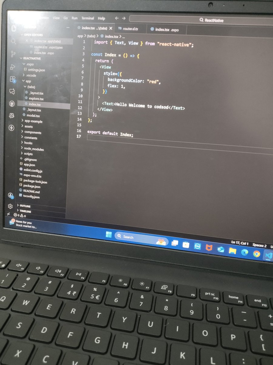 Lavdeepkumar27's tweet image. 🚀 Just ran my first React Native app!

Wrote a simple component, hit run… and boom — my “Hello Welcome to codsad” text appeared on a clean red screen. 🔥

This is just the beginning.
#ReactNative #FirstCode #DevJourney #CodingLife