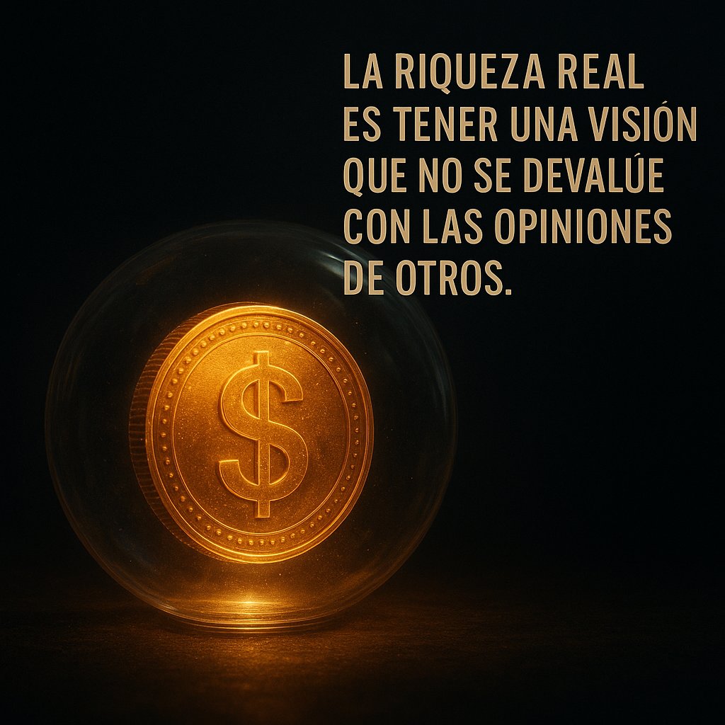 Si cambias de rumbo cada vez que alguien opina, tu vida es una moneda débil, cualquiera puede manipular su valor. 

La estabilidad viene de dentro.