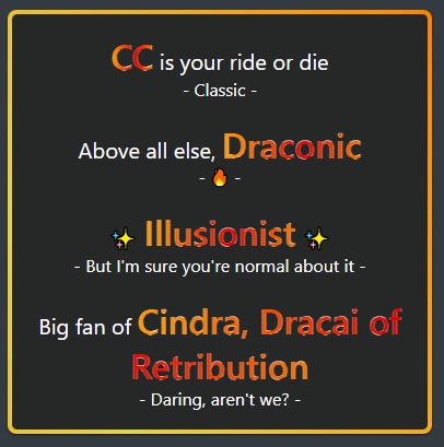 The stats don't lie. I clearly have a well established deck type. Its either illusionist or draconic. Cant wait to have both together again <3 #fabtcg