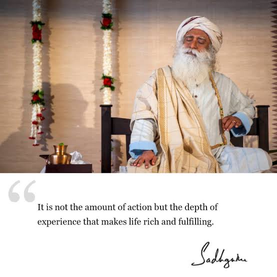 isharavi888's tweet image. Fulfillment comes not through the accumulation (wealth, status, objects), but through depth and quality of life experience.
#InnerEngineering 
#MiracleOfMind 
#Ishakriya