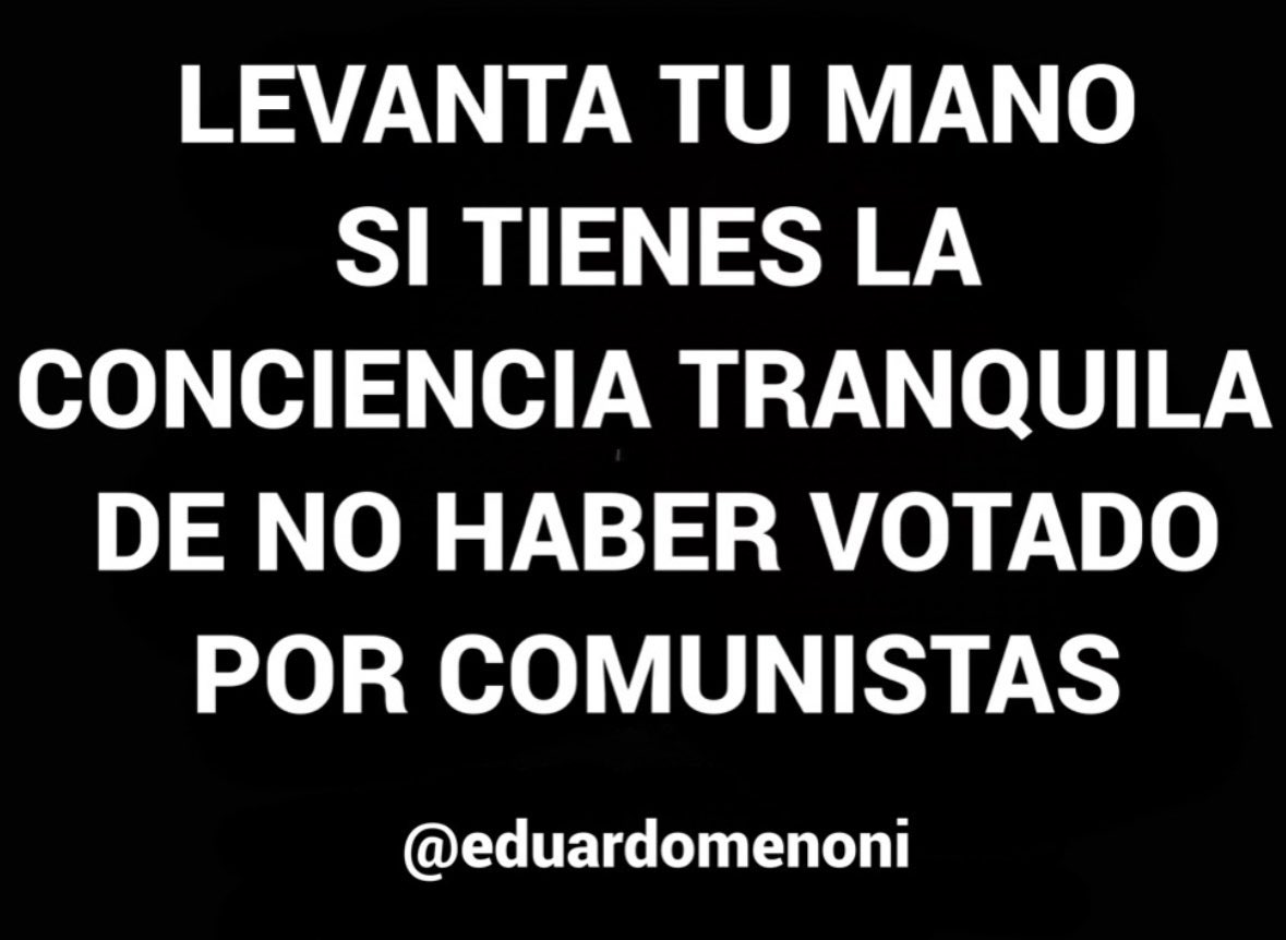 Levanta tu mano 🖐🏼 si tu conciencia está tranquila, la mía al 100%.