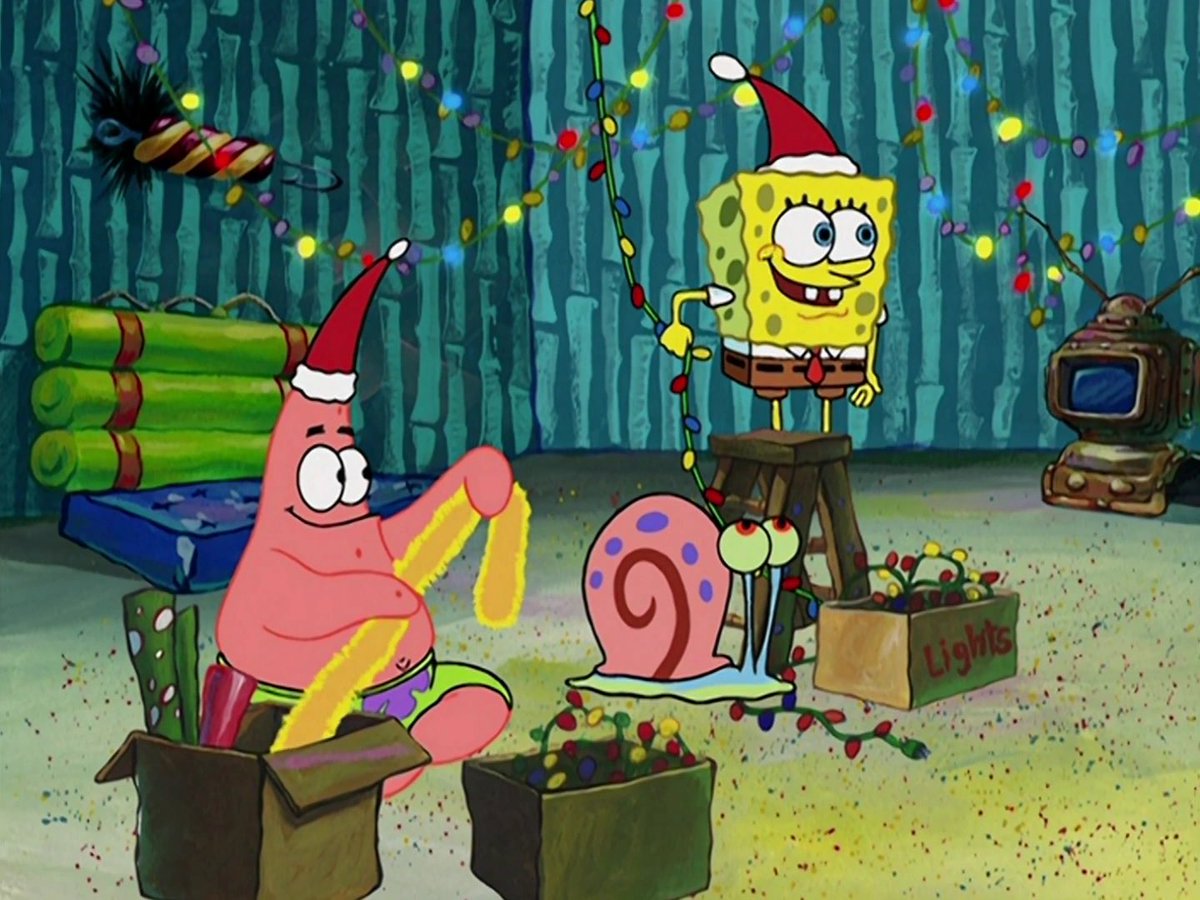 SpongeyBobBest's tweet image. Time for Christmas decorating!