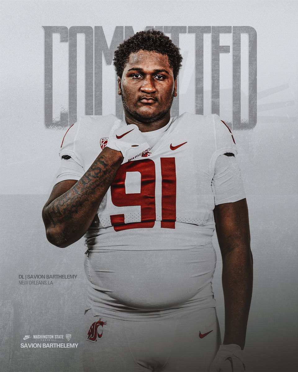 after a careful consideration and a talk with my parents i’ve decided to take my talents to <a href="/WSUCougarFB/">Washington State Football</a> i am blessed for all the opportunities that has came my way and the one the are still to come thank <a href="/CoachBibbs52/">Jalon Bibbs</a> and the staff of washington state <a href="/on3/"></a> <a href="/bchscardinals/">Belle Chasse Athletics</a>