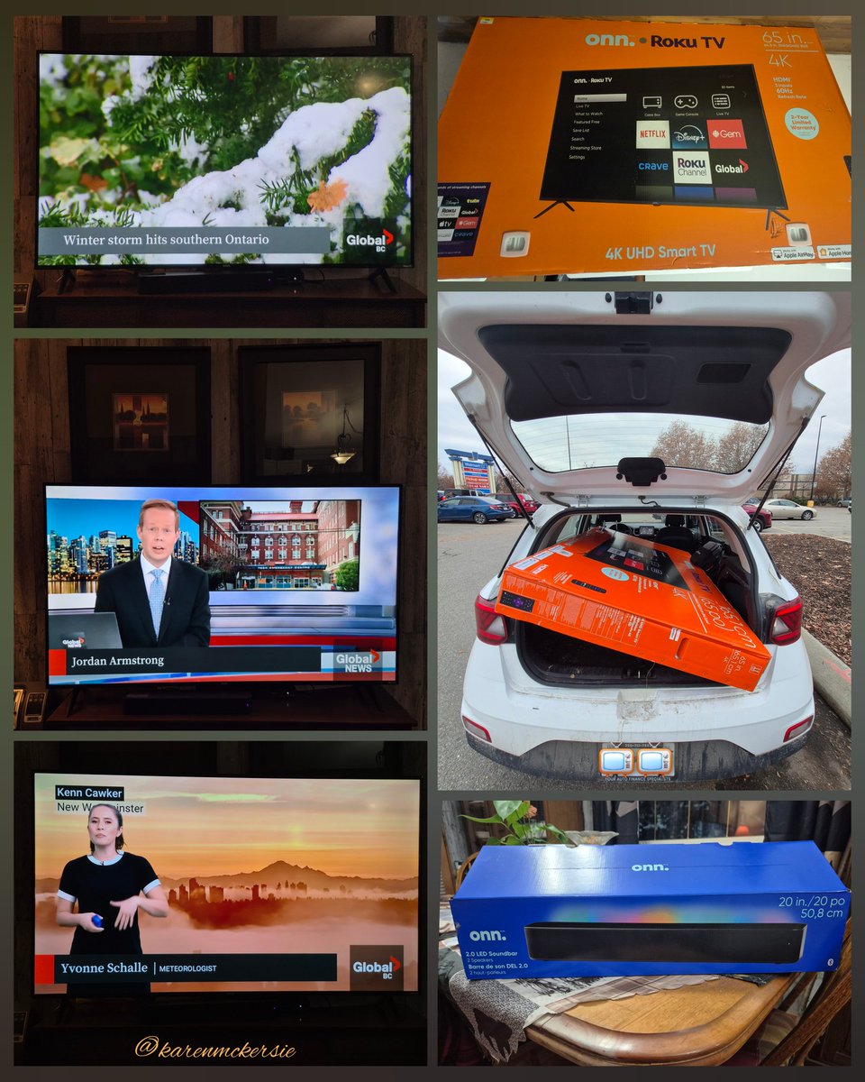 karenmckersie's tweet image. 🎄🛍📺 We purchased a 65" 4K UHD Smart TV as a Christmas Gift to each other yesterday on the Last Day of the Black Friday deals at Wallmart, only $427.00 Plus a Soundbar, what a deal before Cyber Monday! We love it! ❤️📺🎄🎁🛍 #BlackFriday #GreatDeal #BigScreenTV #Shopping