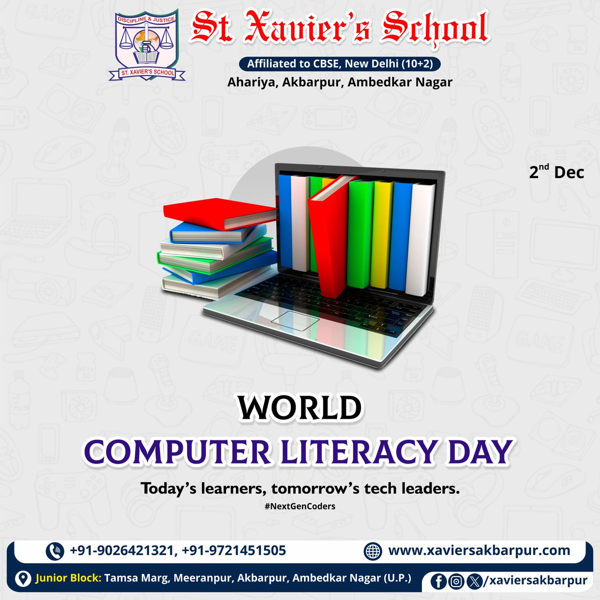 xaviersakbarpur's tweet image. Empowering young minds with digital knowledge for a brighter tomorrow. Happy World Computer Literacy Day!

#DigitalFutureStartsHere #WorldComputerLiteracyDay #ComputerLiteracy #DigitalSkills #FutureReady #TechInEducation #21stCenturyLearning #EdTech #YoungMinds