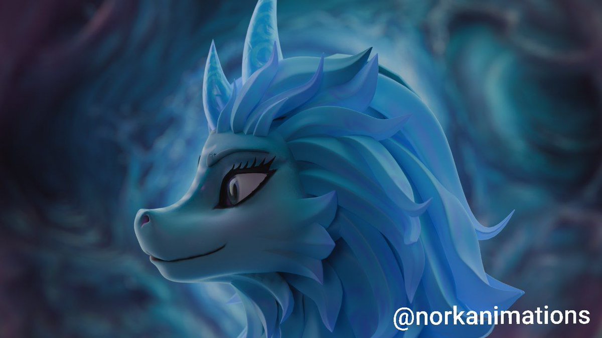 I got tired of rigging and decided to make a quick art with my model Sisu, who can't even move at the moment :(