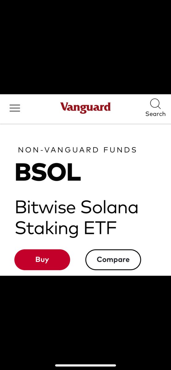 CryptoCurb's tweet image. 🚨  JUST IN:   $11 TRILLION VANGUARD OFFICIALLY LISTS $SOL ETF’S!

#SOLANA ⚡️