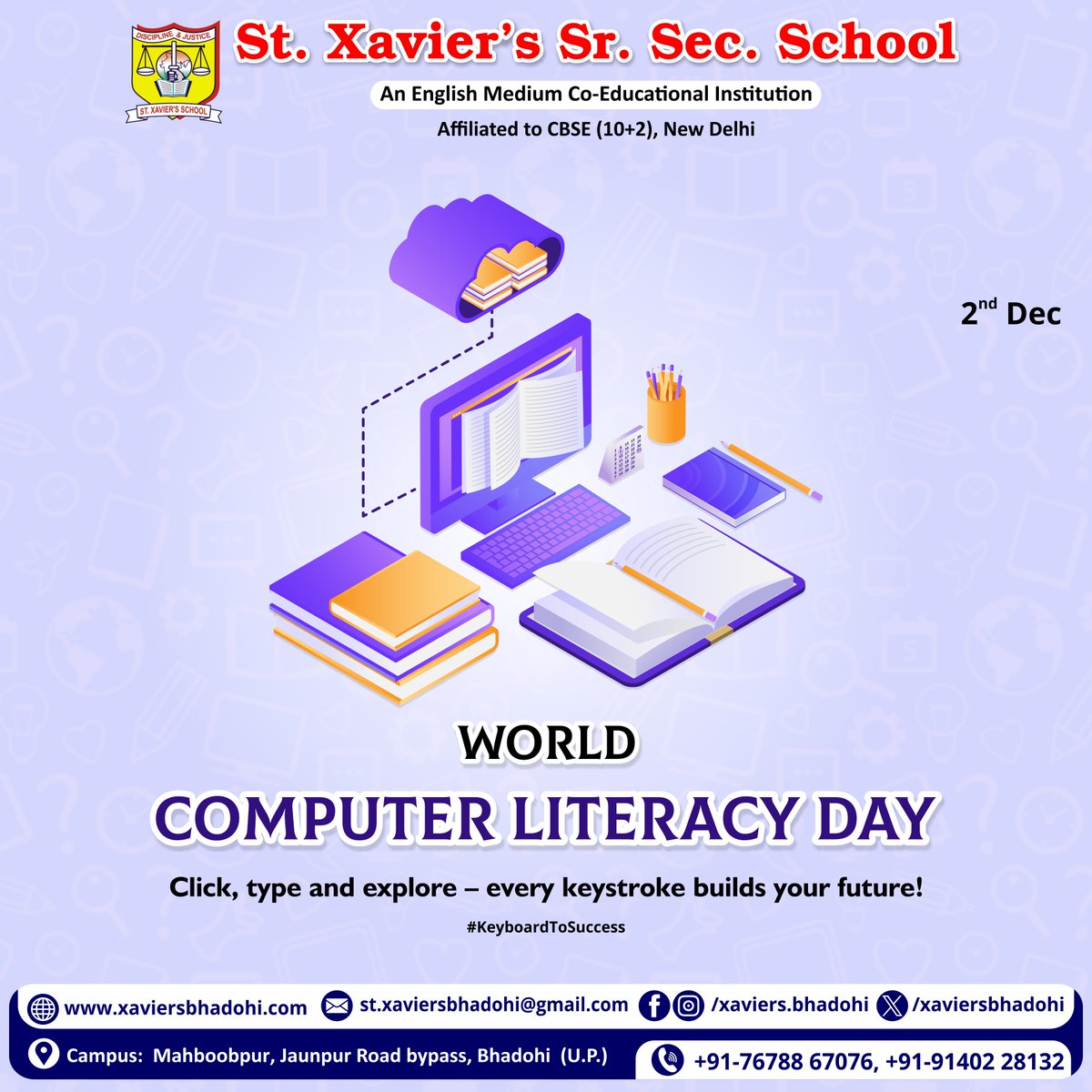 xaviersbhadohi's tweet image. Unlocking doors to the digital world, one student at a time. Happy World Computer Literacy Day!

#LearnCodeCreate #WorldComputerLiteracyDay #CodingForKids #DigitalLearning #TechEducation #StudentSuccess #STEMEducation #CodeToCreate #SkillBuilding #FutureInnovators