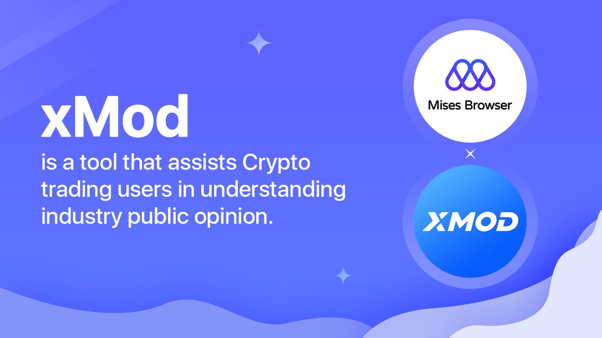 Mises001's tweet image. Mises browser and @Xmod100  has entered into a strategic partnership.Mises browser will include and integrate #xMod,  xMod will provide the information on the Mises Browser homepage.

#xMod is a tool that assists Crypto trading users in understanding industry public opinion. It…