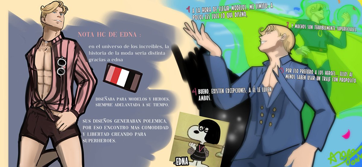 SnoopyJack4's tweet photo. Hola gente preciosa
Modelo de alta gamma 2💙💛
📍quedé debiendo ver mas a jack posar ¿no? + hc de edna
Pd:intenté encajar con la época… Edna no. Ella siempre va dos décadas por delante.
#losincreibles #ednamoda #gammajack #Gammajack https://t.co/eL0HXdBlgA