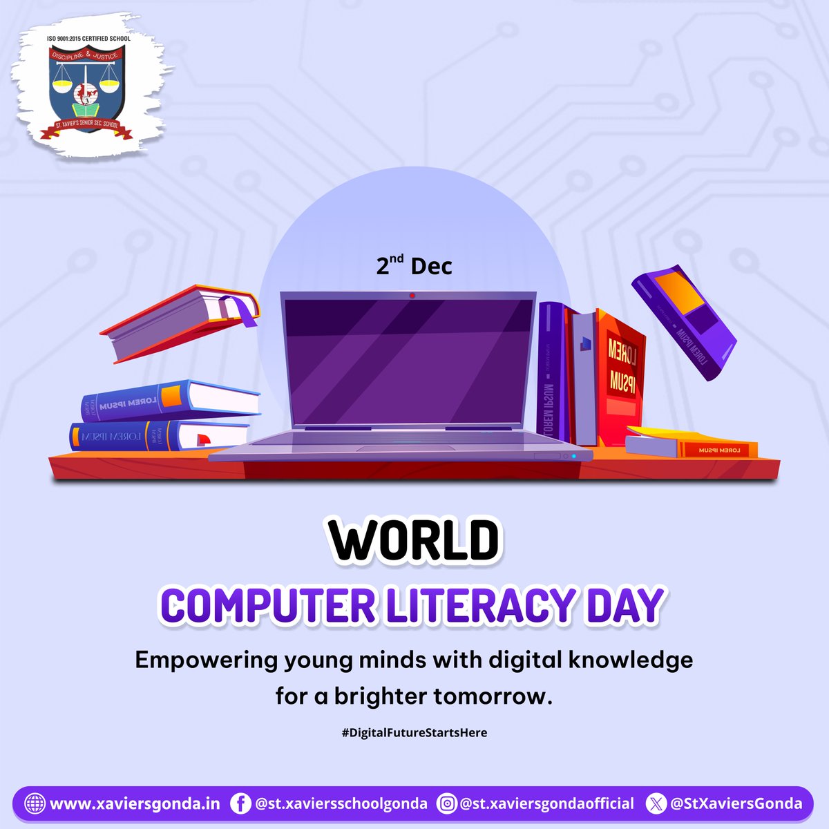 StXaviersGonda's tweet image. From keyboards to coding, let’s bridge the digital divide. Happy World Computer Literacy Day!

#TechForAll #WorldComputerLiteracyDay #BridgeTheDigitalDivide #DigitalInclusion #AccessForAll #TechnologyForGood #DigitalEquity #InclusiveEducation #ConnectToLearn #EmpowerThroughTech