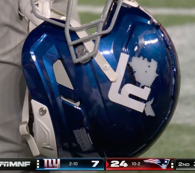 Giants’ Gunner Olszewski got hit so hard that he started playing for the York Giants