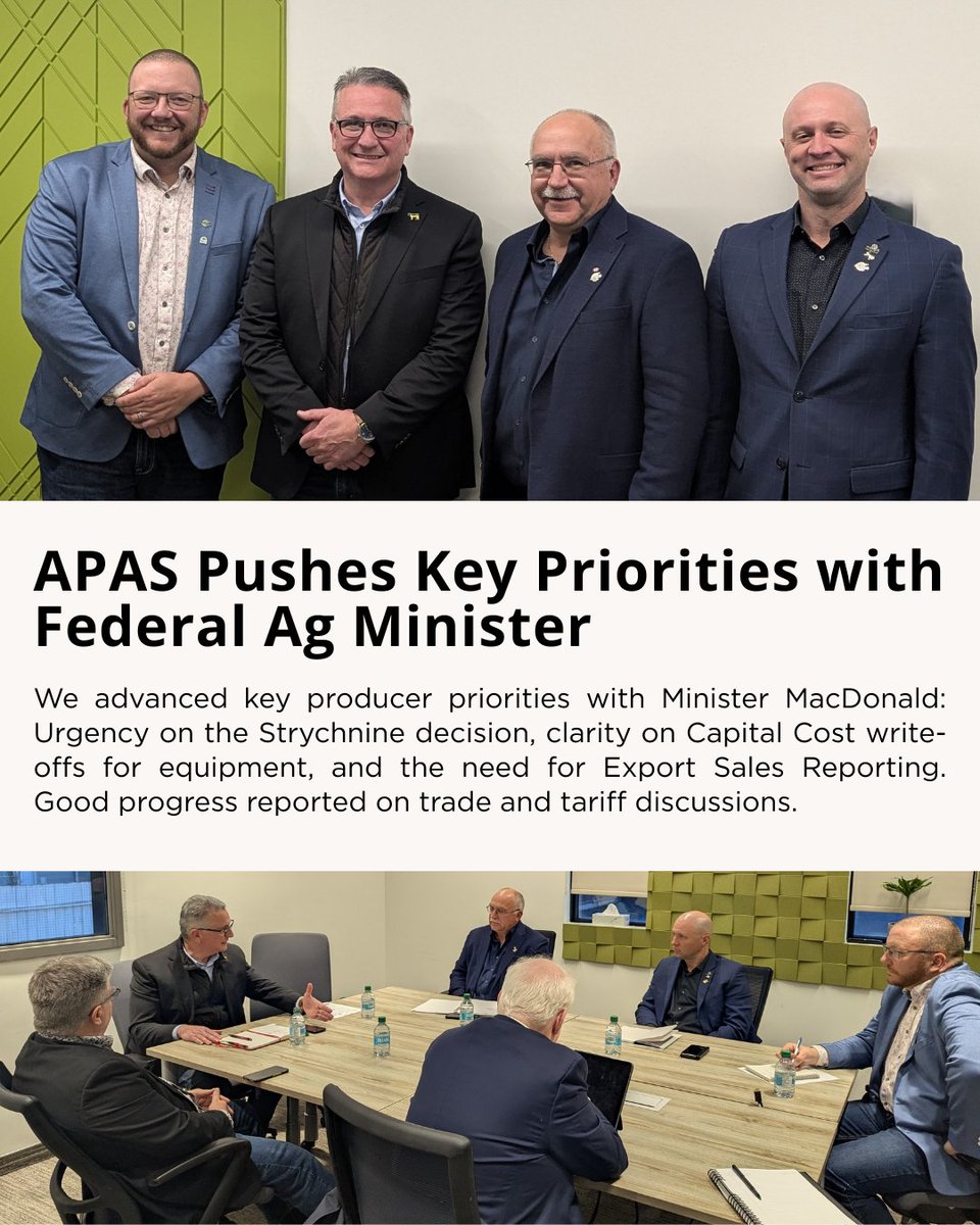 Our conversation with Minister MacDonald focused on ensuring producers have the necessary tools to manage risks, modernize their operations, and compete globally.

From pest control solutions that affect immediate field operations to financial clarity on equipment write-offs and