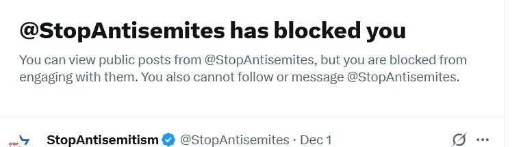 Dear X Support,
Do not put posts into my thread that am not allowed to comment on nor re-tweet with a quote.
They dont wanna hear from me so I dont wanna hear from them.  Give me better.
Thank you for attention to this matter.