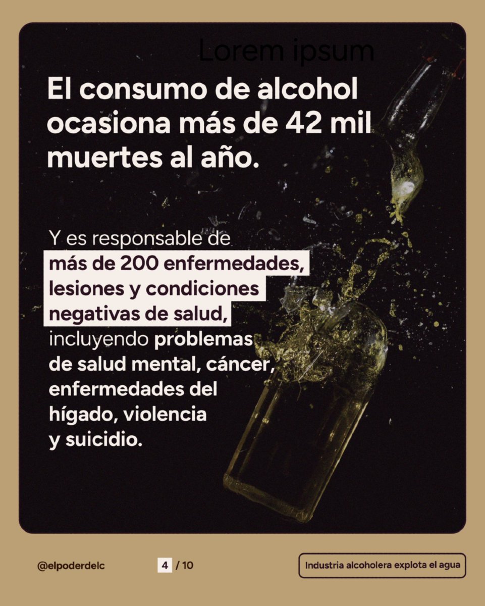 elpoderdelc's tweet image. ⚠️🍺Los daños del alcohol han avanzado en México por décadas.
Son urgentes acciones de prevención, tratamiento y sobre todo, regulaciones para que las bebidas alcohólicas no estén al alcance de niños, niñas, adolescentes y poblaciones vulnerables.

f.mtr.cool/yvqlxubuel