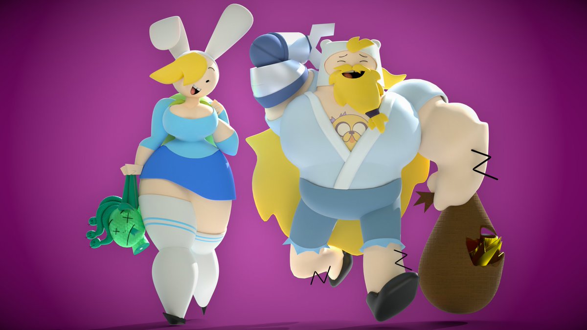 SamiTrese's tweet image. I made new render inspired by @goodbyellow artwork!

It was really fun to workon this render, i hope you all like it.
#adventuretime #fionaandcake #blender3d #3drender #cartoons #b3d