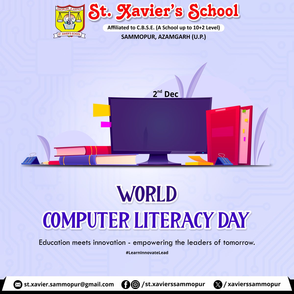xavierssammopur's tweet image. Celebrating the power of computer literacy in transforming education. Happy World Computer Literacy Day!

#EmpowerThroughTech #WorldComputerLiteracyDay #ComputerEducation #TechInClassroom #TransformingEducation #DigitalClassroom #BlendedLearning #EducationReimagined