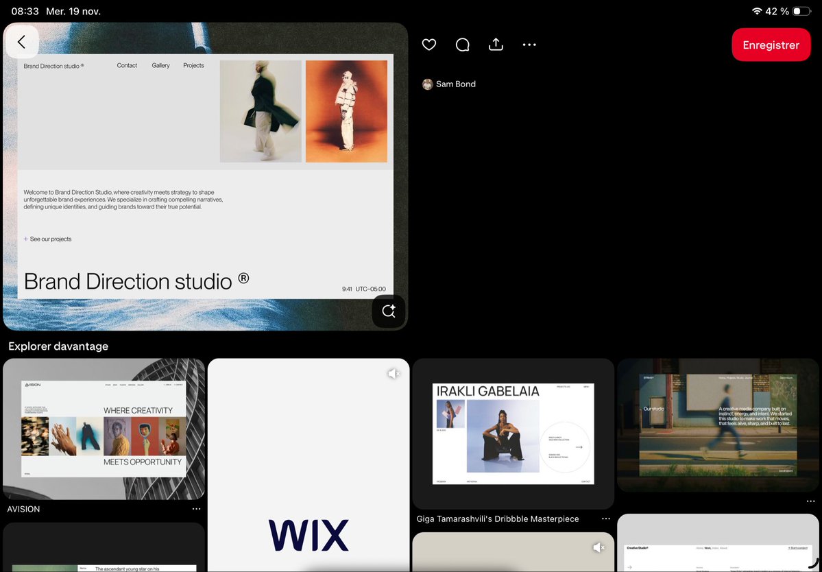Low_code_studio's tweet image. Such a cool feeling to see one of my layouts on Pinterest while looking for inspo