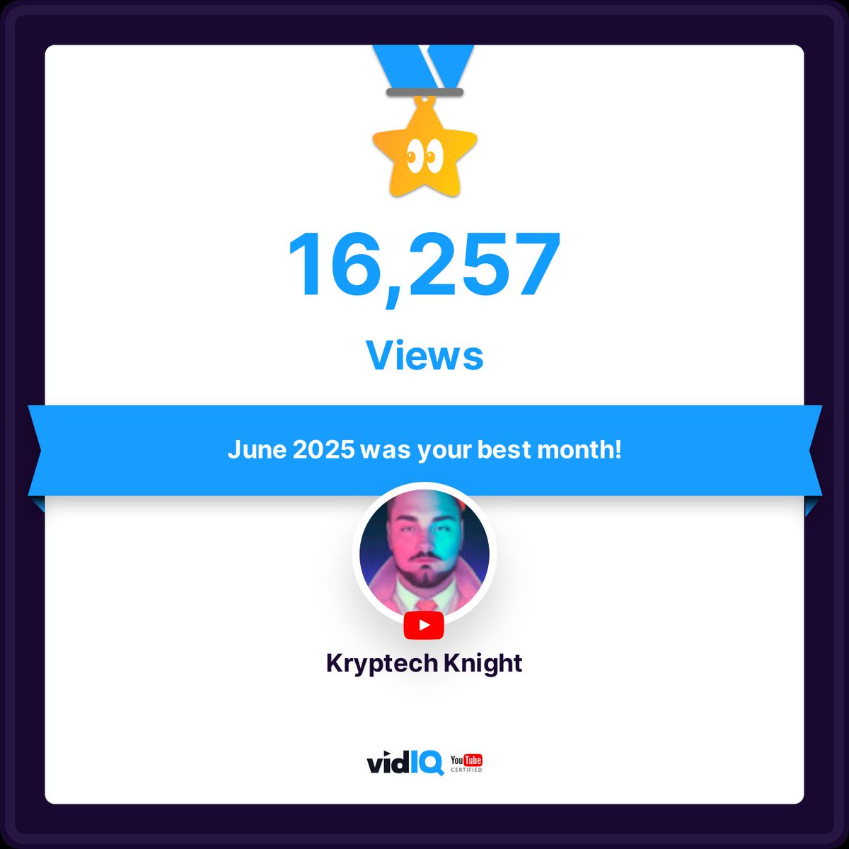 KryptechKnight's tweet image. Was looking at our VidIQ stats and can't believe we missed these!

Looking back, I'm proud of myself for pushing through and creating content during those months when I had zero motivation. These results make it feel worth it.