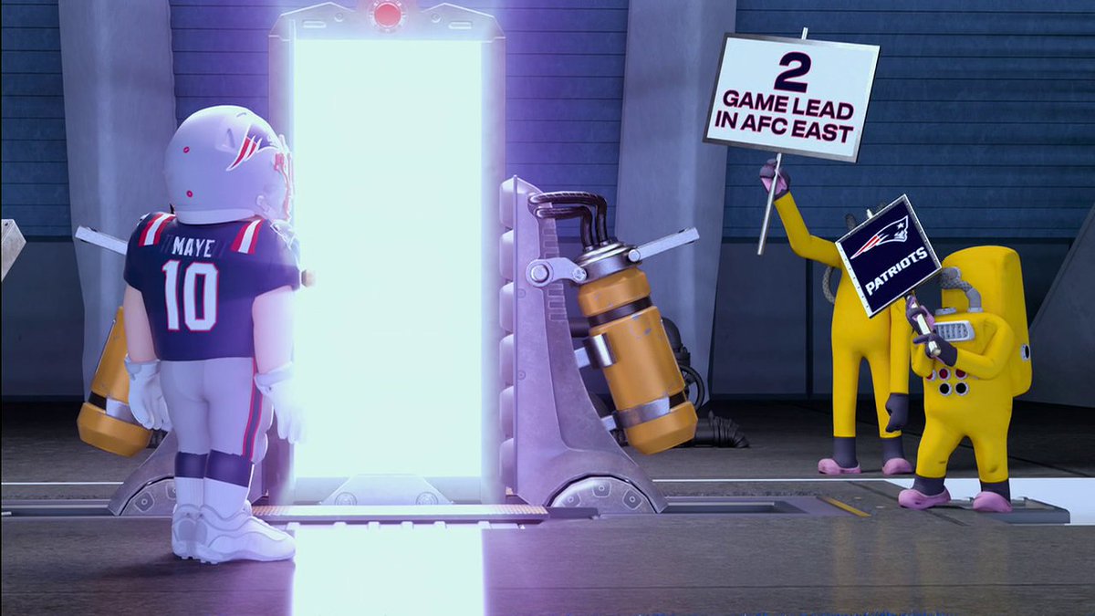 The door is open for the Patriots to take the AFC East for the first time since 2019 🚪 

Monsters Funday Football kicks off Dec. 8, exclusively on ESPN2, Disney+, Disney XD, Disney Channel and the ESPN App 