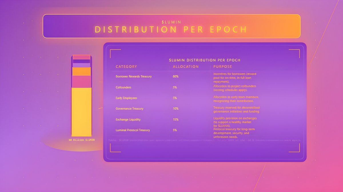 LuminalProtocol's tweet image. Luminal #tokenomics 101