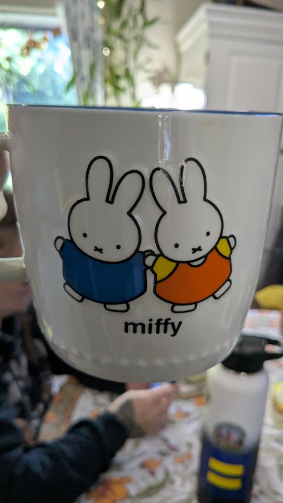 llie087's tweet photo. @vxunderground @cyberwarfarelab My silliest weapon is my Miffy and friends coffee mug :3 https://t.co/d9q8WoUR1c